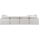 Meridian Indulge Cream Vegan Leather Modular Sectional IMAGE 3