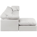  Manufacturer Color_Cream -- Indulge 140" Cream Vegan Leather Upholstered 5 pc Modular Sectional IMAGE 5