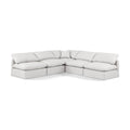  Manufacturer Color_Cream -- Indulge 105" Cream Vegan Leather Upholstered 5 pc Modular Sectional IMAGE 1