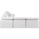  Manufacturer Color_Cream -- Indulge 105" Cream Vegan Leather Upholstered 5 pc Modular Sectional IMAGE 5