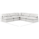 Meridian Indulge Cream Vegan Leather Modular Sectional IMAGE 8