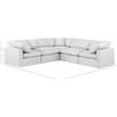 Meridian Indulge Cream Vegan Leather Modular Sectional IMAGE 9