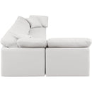  Manufacturer Color_Cream -- Indulge 140" Cream Vegan Leather Upholstered 5 pc Modular Sectional IMAGE 5