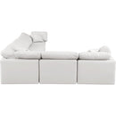 Meridian Indulge Cream Vegan Leather Modular Sectional IMAGE 5