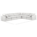 Meridian Indulge Cream Vegan Leather Modular Sectional IMAGE 9