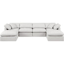 Meridian Indulge Cream Vegan Leather Modular Sectional IMAGE 4