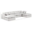Meridian Indulge Cream Vegan Leather Modular Sectional IMAGE 7