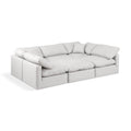  Manufacturer Color_Cream -- Indulge 105" Cream Vegan Leather Upholstered 6 pc Modular Sectional IMAGE 1