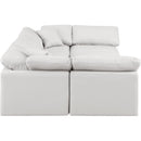  Manufacturer Color_Cream -- Indulge 105" Cream Vegan Leather Upholstered 6 pc Modular Sectional IMAGE 5