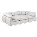  Manufacturer Color_Cream -- Indulge 105" Cream Vegan Leather Upholstered 6 pc Modular Sectional IMAGE 8