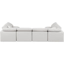Meridian Indulge Cream Vegan Leather Modular Sectional IMAGE 3