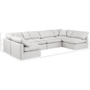 Meridian Indulge Cream Vegan Leather Modular Sectional IMAGE 8