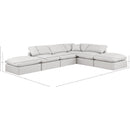 Meridian Indulge Cream Vegan Leather Modular Sectional IMAGE 8