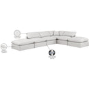 Meridian Indulge Cream Vegan Leather Modular Sectional IMAGE 9
