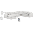  Manufacturer Color_Cream -- Indulge 140" Cream Vegan Leather Upholstered 7 pc Modular Sectional IMAGE 10