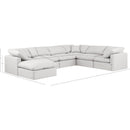 Meridian Indulge Cream Vegan Leather Modular Sectional IMAGE 9