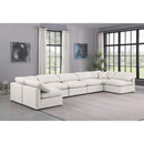  Manufacturer Color_Cream -- Indulge 175" Cream Vegan Leather Upholstered 7 pc Modular Sectional IMAGE 2