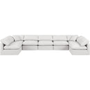 Meridian Indulge Cream Vegan Leather Modular Sectional IMAGE 4