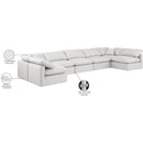Meridian Indulge Cream Vegan Leather Modular Sectional IMAGE 9