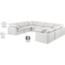 Meridian Indulge Cream Vegan Leather Modular Sectional IMAGE 10