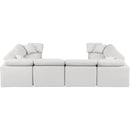 Meridian Indulge Cream Vegan Leather Modular Sectional IMAGE 3
