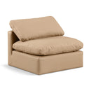  Manufacturer Color_Tan -- Indulge Tan Vegan Leather Upholstered Modular Armless Chair IMAGE 1