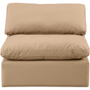  Manufacturer Color_Tan -- Indulge Tan Vegan Leather Upholstered Modular Armless Chair IMAGE 4