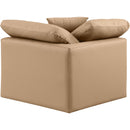  Manufacturer Color_Tan -- Indulge Tan Vegan Leather Upholstered Modular Corner Chair IMAGE 3