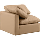 Meridian Indulge Tan Vegan Leather Corner Chair IMAGE 6
