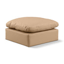  Manufacturer Color_Tan -- Indulge Tan Vegan Leather Upholstered Modular Ottoman IMAGE 1