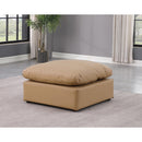 Manufacturer Color_Tan -- Indulge Tan Vegan Leather Upholstered Modular Ottoman IMAGE 2