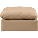  Manufacturer Color_Tan -- Indulge Tan Vegan Leather Upholstered Modular Ottoman IMAGE 3