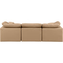 Meridian Indulge Tan Vegan Leather Modular Sofa IMAGE 3