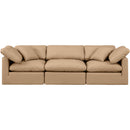  Manufacturer Color_Tan -- Indulge 105" Tan Vegan Leather Upholstered 3 pc Modular Sofa IMAGE 4