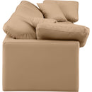  Manufacturer Color_Tan -- Indulge 105" Tan Vegan Leather Upholstered 3 pc Modular Sofa IMAGE 5