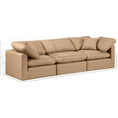 Meridian Indulge Tan Vegan Leather Modular Sofa IMAGE 8