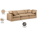 Meridian Indulge Tan Vegan Leather Modular Sofa IMAGE 9