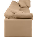  Manufacturer Color_Tan -- Indulge 140" Tan Vegan Leather Upholstered 4 pc Modular Sofa IMAGE 5