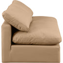  Manufacturer Color_Tan -- Indulge 70" Tan Vegan Leather Upholstered 2 pc Armless Modular Loveseat IMAGE 5