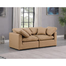  Manufacturer Color_Tan -- Indulge 70" Tan Vegan Leather Upholstered 2 pc Modular Loveseat IMAGE 2