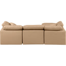  Manufacturer Color_Tan -- Indulge 105" Tan Vegan Leather Upholstered 4 pc Modular Sectional IMAGE 3