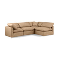  Manufacturer Color_Tan -- Indulge 105" Tan Vegan Leather Upholstered 4 pc Modular Sectional IMAGE 1