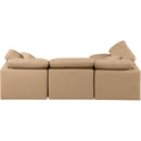  Manufacturer Color_Tan -- Indulge 105" Tan Vegan Leather Upholstered 4 pc Modular Sectional IMAGE 3