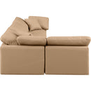  Manufacturer Color_Tan -- Indulge 105" Tan Vegan Leather Upholstered 4 pc Modular Sectional IMAGE 5