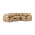  Manufacturer Color_Tan -- Indulge 105" Tan Vegan Leather Upholstered 4 pc Modular Sectional IMAGE 1