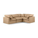  Manufacturer Color_Tan -- Indulge 105" Tan Vegan Leather Upholstered 4 pc Modular Sectional IMAGE 1