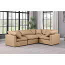  Manufacturer Color_Tan -- Indulge 105" Tan Vegan Leather Upholstered 4 pc Modular Sectional IMAGE 2