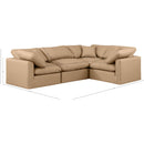 Manufacturer Color_Tan -- Indulge 105" Tan Vegan Leather Upholstered 4 pc Modular Sectional IMAGE 9