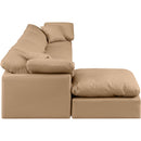  Manufacturer Color_Tan -- Indulge 140" Tan Vegan Leather Upholstered 5 pc Modular Sectional IMAGE 5