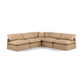  Manufacturer Color_Tan -- Indulge 105" Tan Vegan Leather Upholstered 5 pc Modular Sectional IMAGE 1